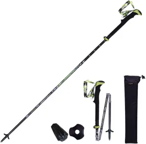 Hiking Poles 7001 Super-Hard Aluminum, Carbon Fiber Trekking Poles Lightweight Collapsible Folding Walking Sticks Included A Mud Baskets, Foot Cover,