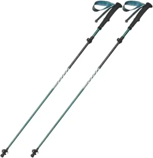 Hiking Sticks with EVA Grips- 5-Stage Telescopic, Collapsible, Shock-Absorbent Trekking Poles, 2 Pack