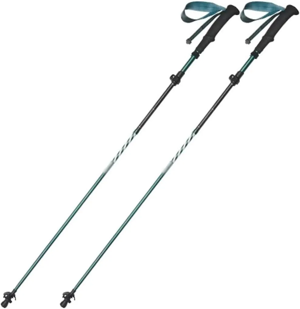 Hiking Sticks with EVA Grips- 5-Stage Telescopic, Collapsible, Shock-Absorbent Trekking Poles, 2 Pack