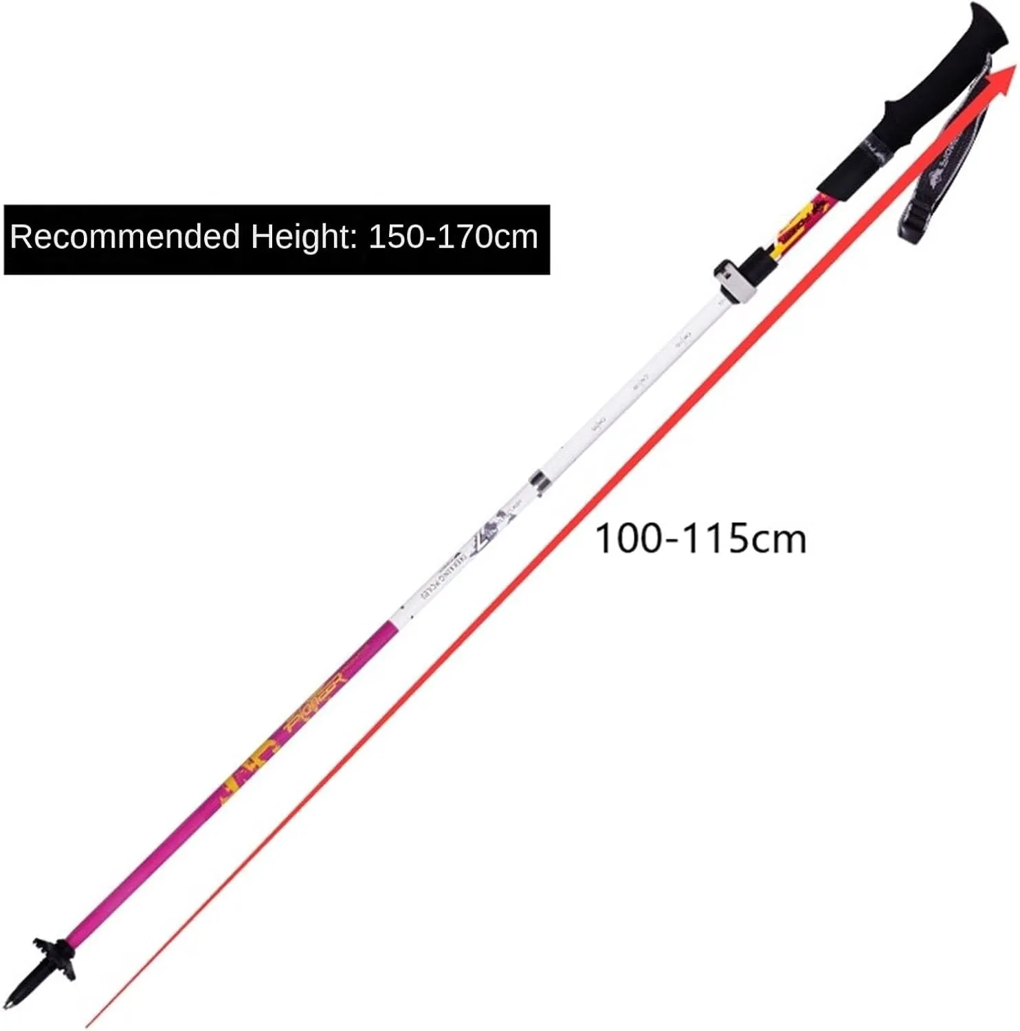Hiking Trekking Poles Carbon Fibre Hiking Poles Telescopic Hiking Stick Walking Poles Retractable for Outdoor Hiking Sticks for Trekking