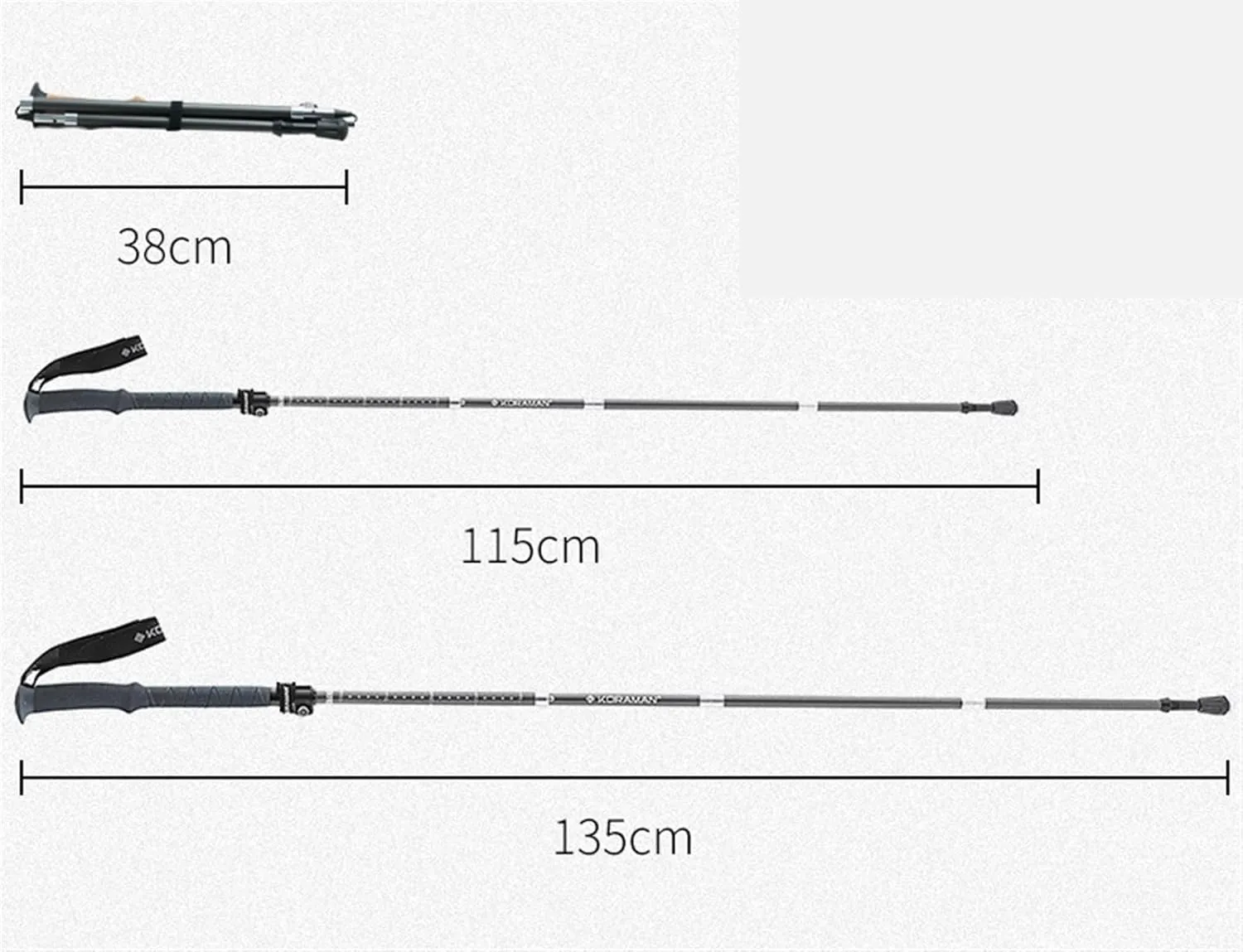 Hiking Trekking Poles Folding Trekking Hiking Poles Carbon Fiber Walking Stick Lightweight for Camping Mountaining Hiking Sticks for Trekking