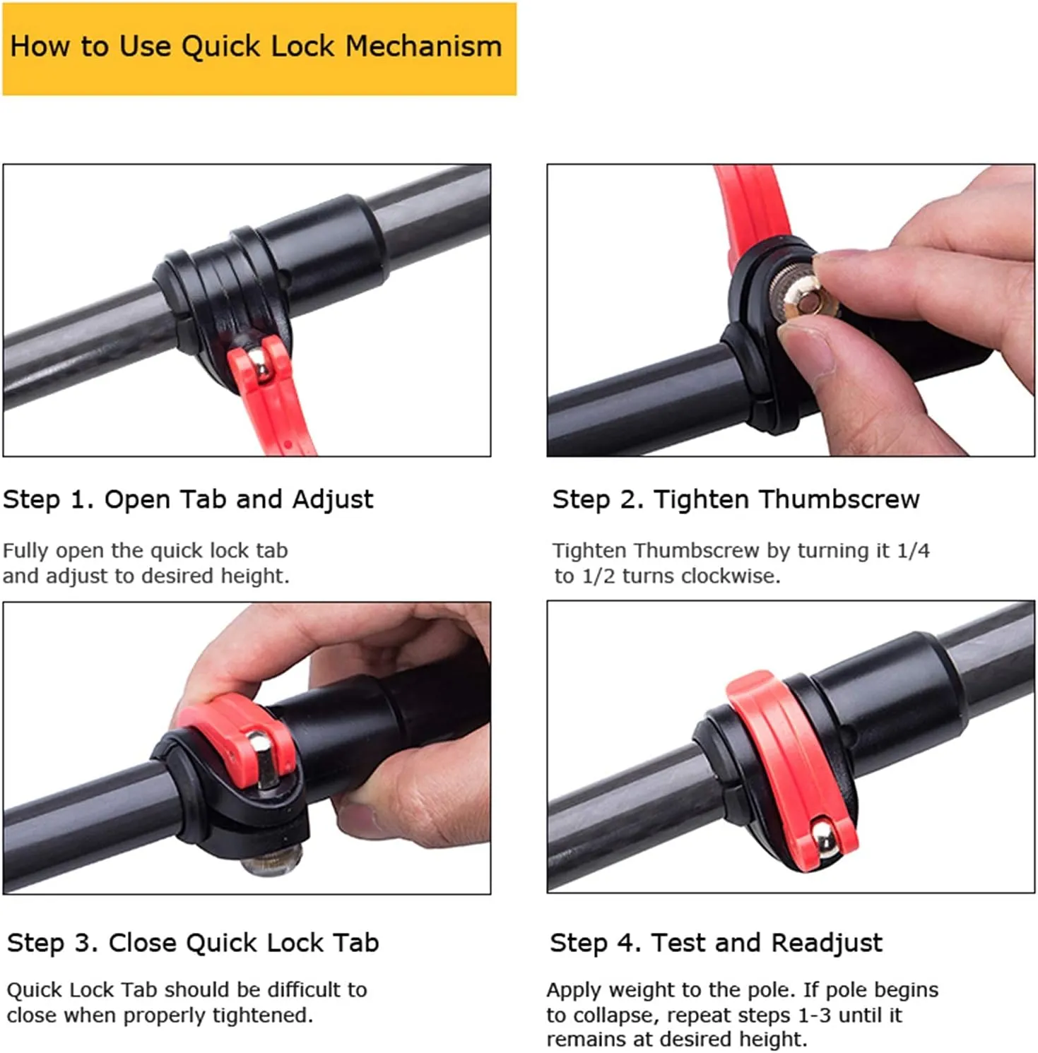 Hiking Trekking Poles, Lightweight Folding Hiking Trekking Poles, Adjustable 110-130Cm, High Grip and Soft and Comfortable Handle with Wrist Strap (Red 2PCS)