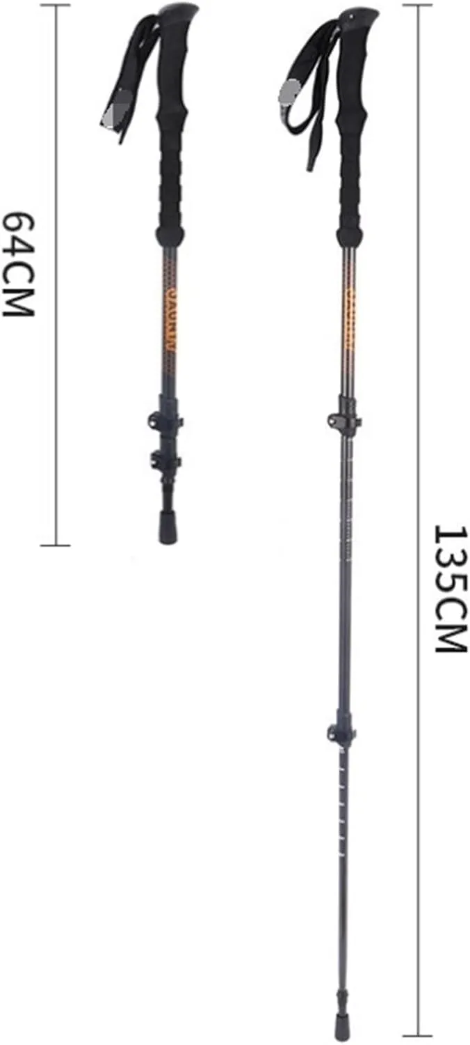 Hiking Trekking Poles Lightweight Hiking Poles Walking Sticks Foldable Carbon Fiber with Quick Flip Lock for Camping Hiking Sticks for Trekking