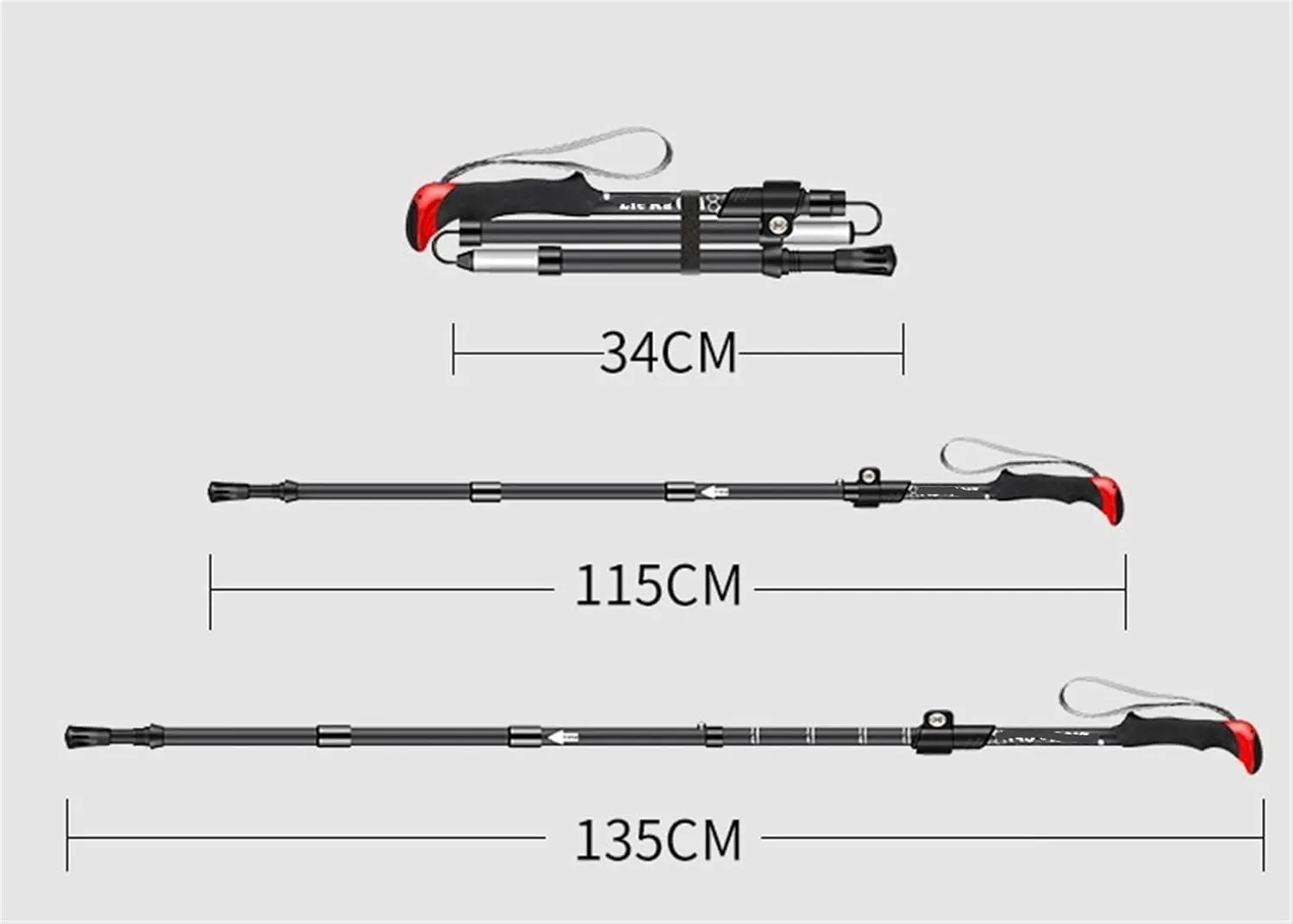 Hiking Trekking Poles Lightweight Trekking Poles Walking Sticks Adjustable Hiking Pole for Camping Hiking Sticks for Trekking
