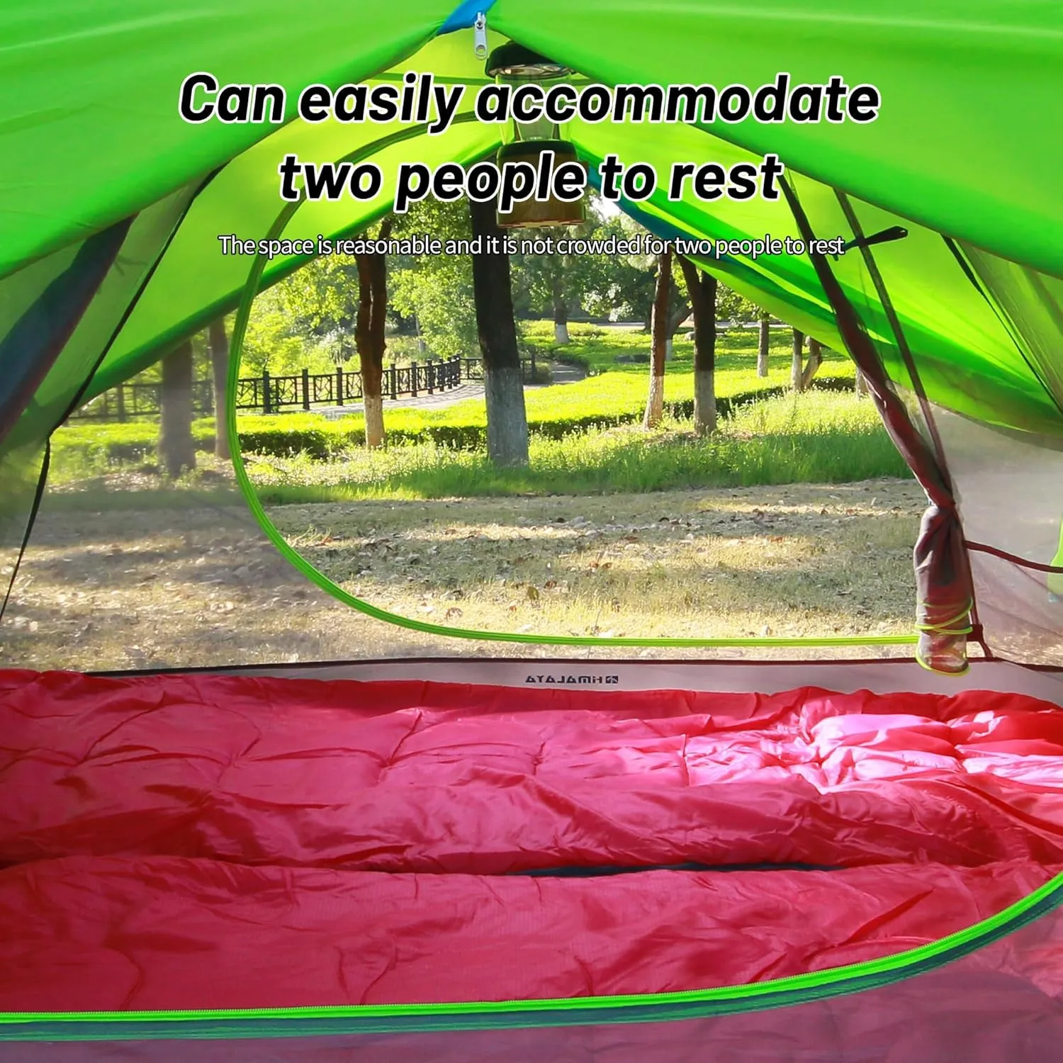 Himalaya 2 Person Camping Tent, Backpacking Tent Waterproof Windproof Lightweight Portable Easy Setup Double Layer Two Door for Outdoor Camping Hiking Mountaineering Travel