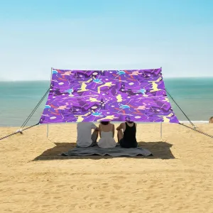Hockey Endless Background Beach Camping Tent Sun Shelter for Whole Family, Beach Shade Canopy with UPF50  UV Protection,Easy Set Up and Carry,Outdoor Shade for Trips, Fishing, Backyard Fun Picn