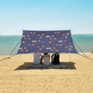 Hockey Players and Cups Beach Camping Tent Sun Shelter for Whole Family, Beach Shade Canopy with UPF50  UV Protection,Easy Set Up and Carry,Outdoor Shade for Trips, Fishing, Backyard Fun Picnic
