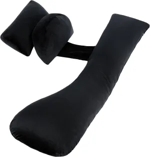 HOMBYS BBL Pillow After Surgery for Sleeping with Detachable and Adjustable Pillow,Brazilian Butt Lift Cushion for Stomach & Side Sleeper (Black)