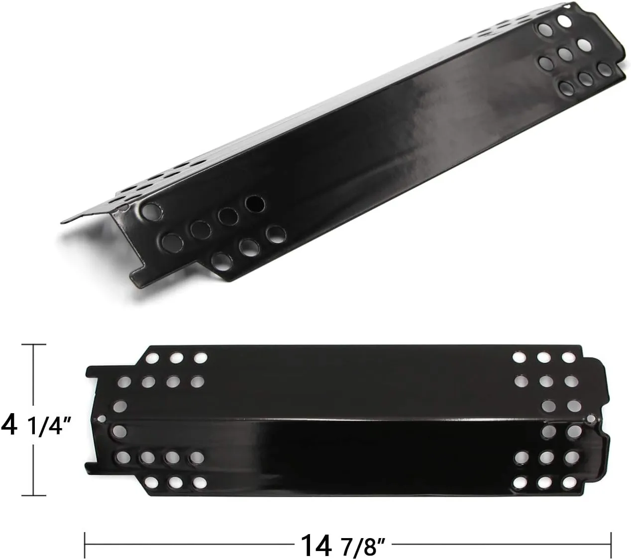 Hongso 14 7/8 x 4 1/4 Inch Porcelain Heat Plate Shields Replacement Parts for Charbroil Classic 4 Burner 463436215 463436214 463439915 463439914 463436213, Master Forge GD4825 GD4833 Gas Grill Models