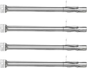 Hongso 15 3/8" BBQ Gas Grill Replacement Stainless Steel Pipe Tube Burner for Kenmore Sears, K Mart Part, Members Mark Part, Outdoor Gourmet, Lowes Model Grills, 4-Pack
