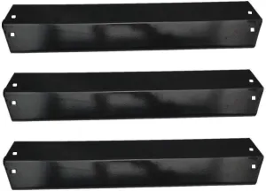 Hongso 16 9/16 inch Porcelain Steel Heat Plates Replacement for Chargriller 5030 Dual Function 2-Burner Gas & Charcoal Grill