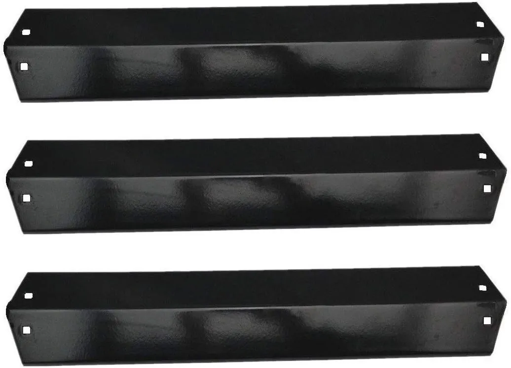 Hongso 16 9/16 inch Porcelain Steel Heat Plates Replacement for Chargriller 5030 Dual Function 2-Burner Gas & Charcoal Grill