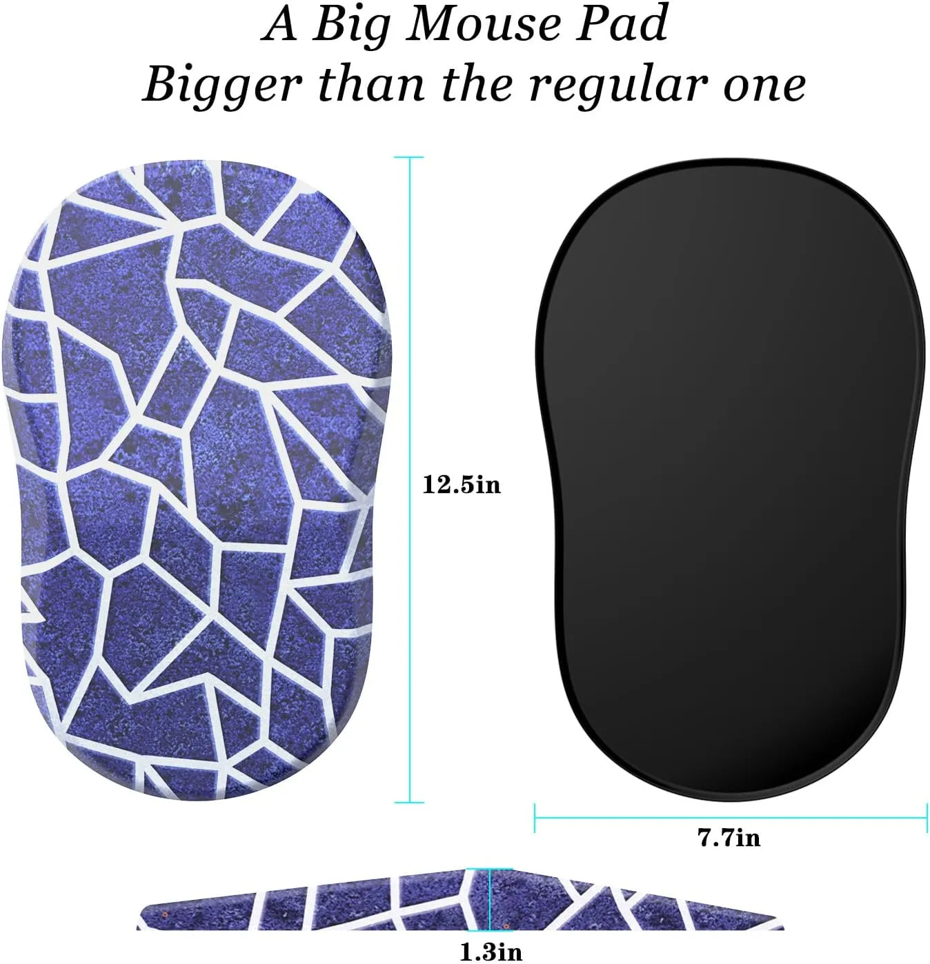 hueilm Ergonomic Mouse Pad Wrist Support,Pain Relief Mouse Pad with Wrist Rest,Entire Memory Foam Mouse Pad with Non-Slip PU Base,Comfortable Mousepad Perfect for Office & Home, 1PCS（Geometry）