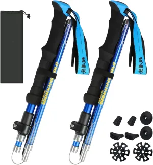 HUGSEE Collapsible Trekking Poles | Lightweight & Durable