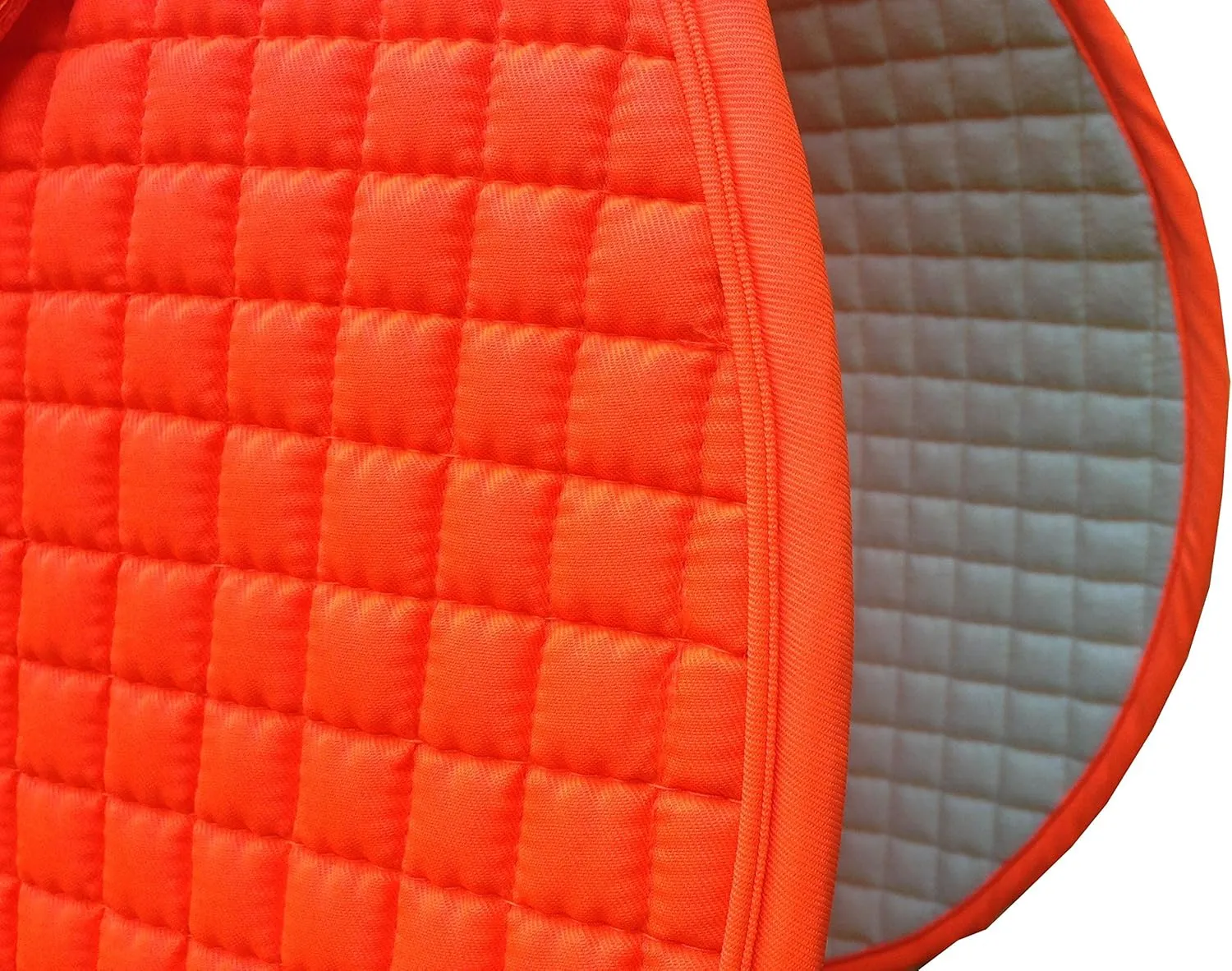 Hunter Safety All-Purpose English Saddle Pads (Neon Blaze Orange w/Matching Piping)