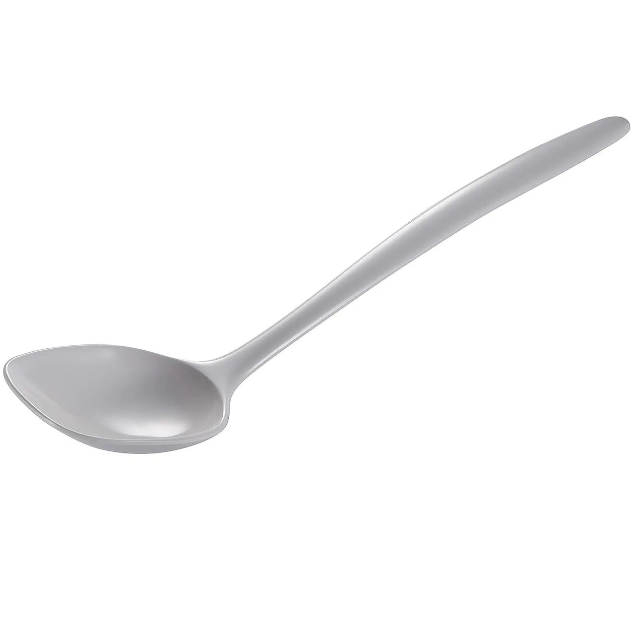 Hutzler 6-piece Melamine Cooking Utensils Set, Includes a 12-inch Long Slotted Spoon, Solid Spoon, Mixing Spoon, Slotted Turner, Soup Ladle, and Storage Crock