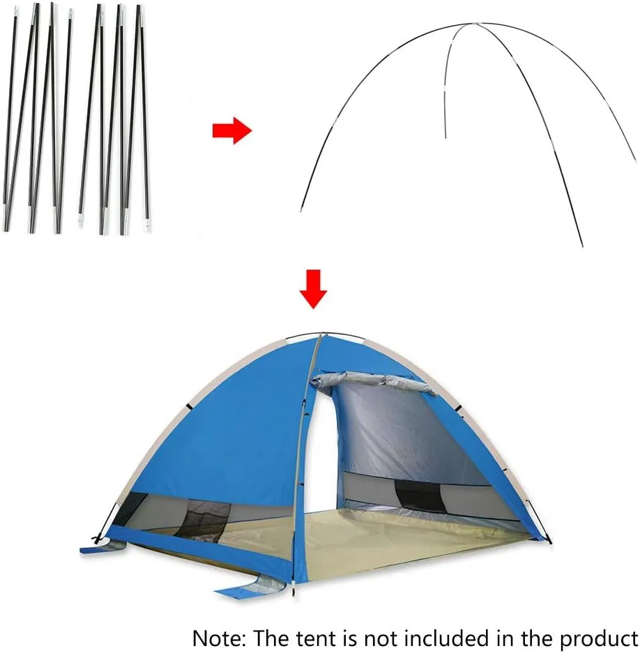 HXBER Tent Rod Glass Fiber Replacement Tent Pole Kit, 3.26m