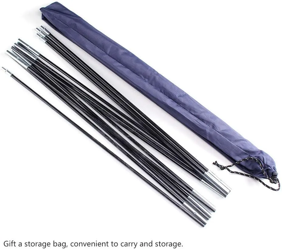 HXBER Tent Rod Glass Fiber Replacement Tent Pole Kit, 3.26m
