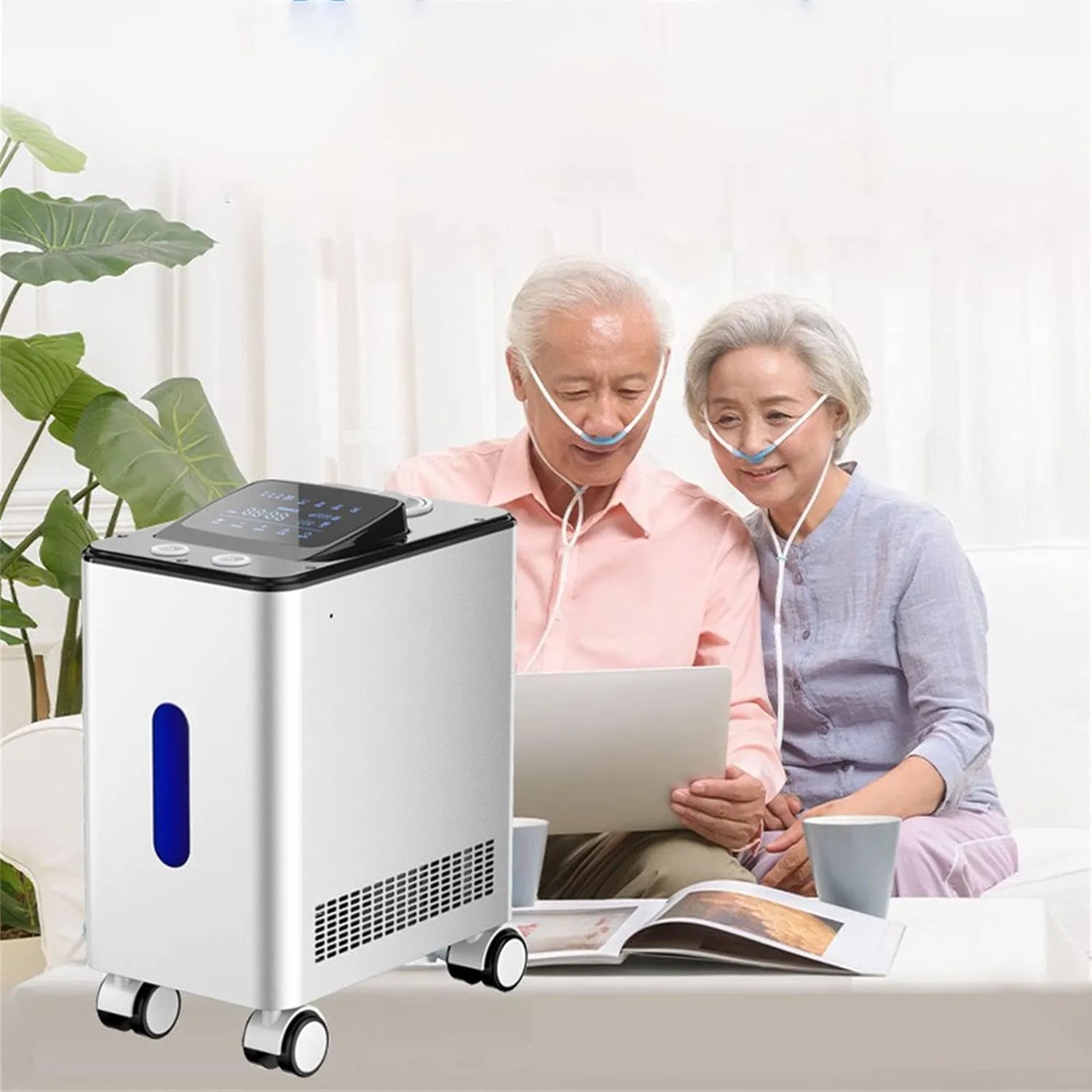 Hydrogen Inhalation Machine 99.99% Purity, SPE PEM Water Ionizer, Hydrogen Water Generator, for Home, Travel and Car(Color:300ml/min)