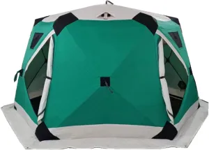 ice Fishing Tent ice Fishing shelter Insulated 3-4 Person Portable Quick-Open Hexagonal Warm and Anti-Cold Ice Fishing Tent with Chimney(Color:2)