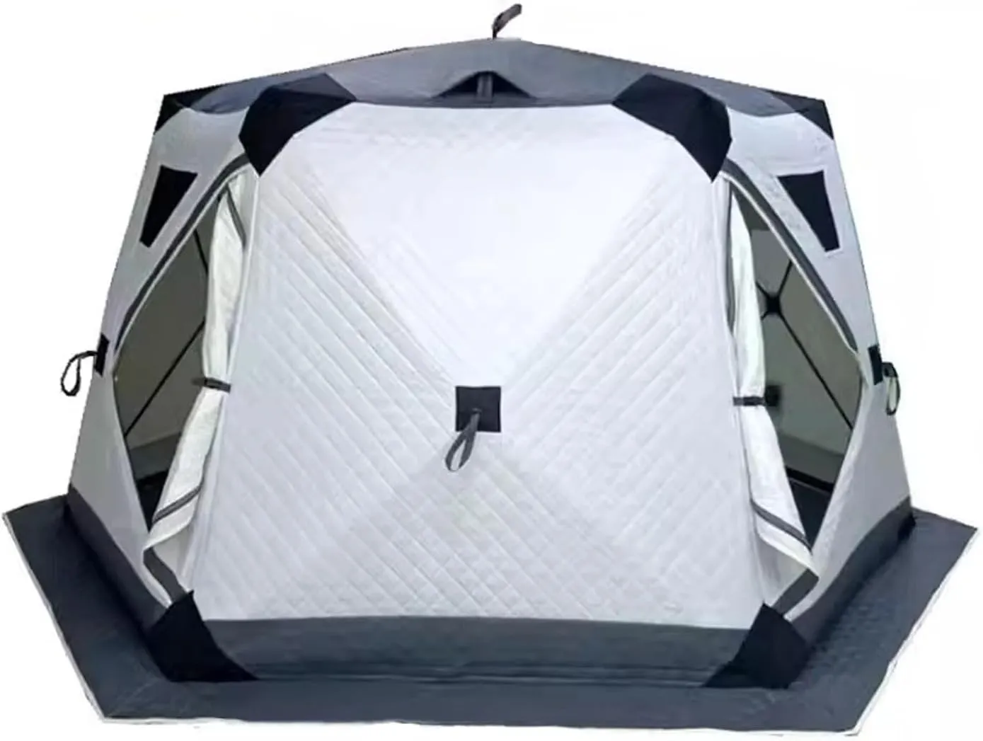 ice Fishing Tent ice Fishing shelter Insulated Thickened Warm, Cold and Rainproof Camping Ice Fishing Tent with Firewood Heater and Chimney(Color:2)