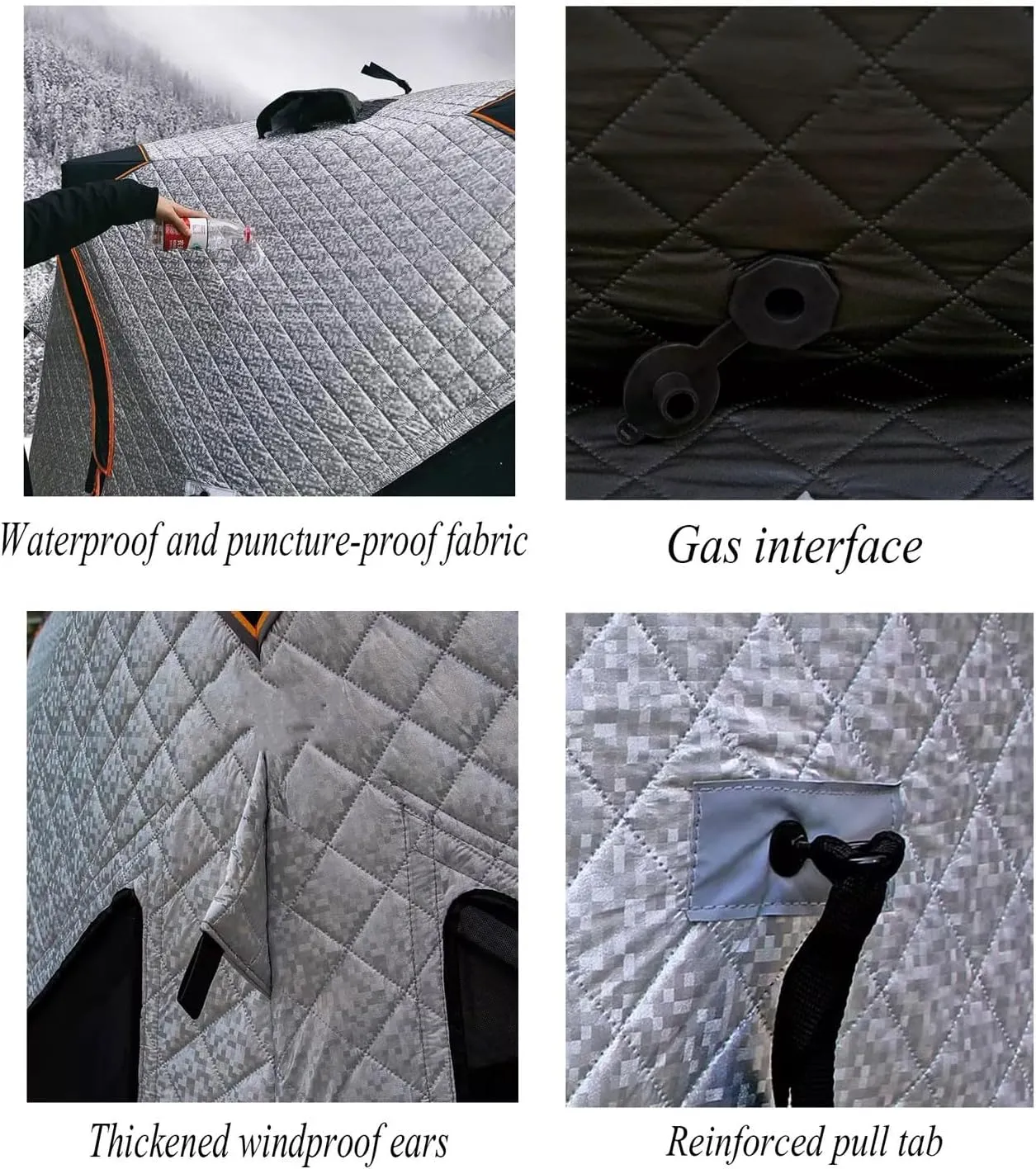 ice Fishing Tent ice Fishing shelter Insulated Warm Outdoor Ice Fishing Cotton Tent, Winter Camping Cold Protection Equipment(Color:2)
