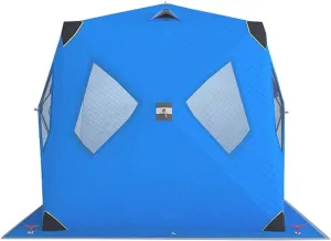 ice Fishing Tent ice Fishing shelter Insulated Winter Outdoor Ice Fishing Tent for 1-2 People, Thickened with Cotton and Cold-Proof, Quick to Open Without Setting Up(Color:3)