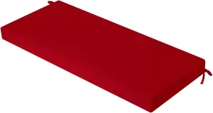 idee-home Outdoor Bench Cushion Waterproof, Bench Cushions for Outdoor Furniture, Patio Porch Swing Replacement Seat Pad with Ties for Garden Backyard, 48 x 18 Inch Red