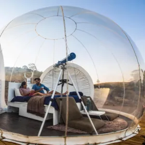 Inflatable Bubble Camping Tent, Outdoor Rainproof Transparent Dome Bubble House, Family Stargazing Outdoor Camping Bubble Tent,110v-8ft