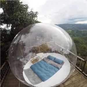 Inflatable Bubble Camping Tent, Outdoor Rainproof Transparent Dome House for Family Backyard Stargazing (Size: 4m/13ft)