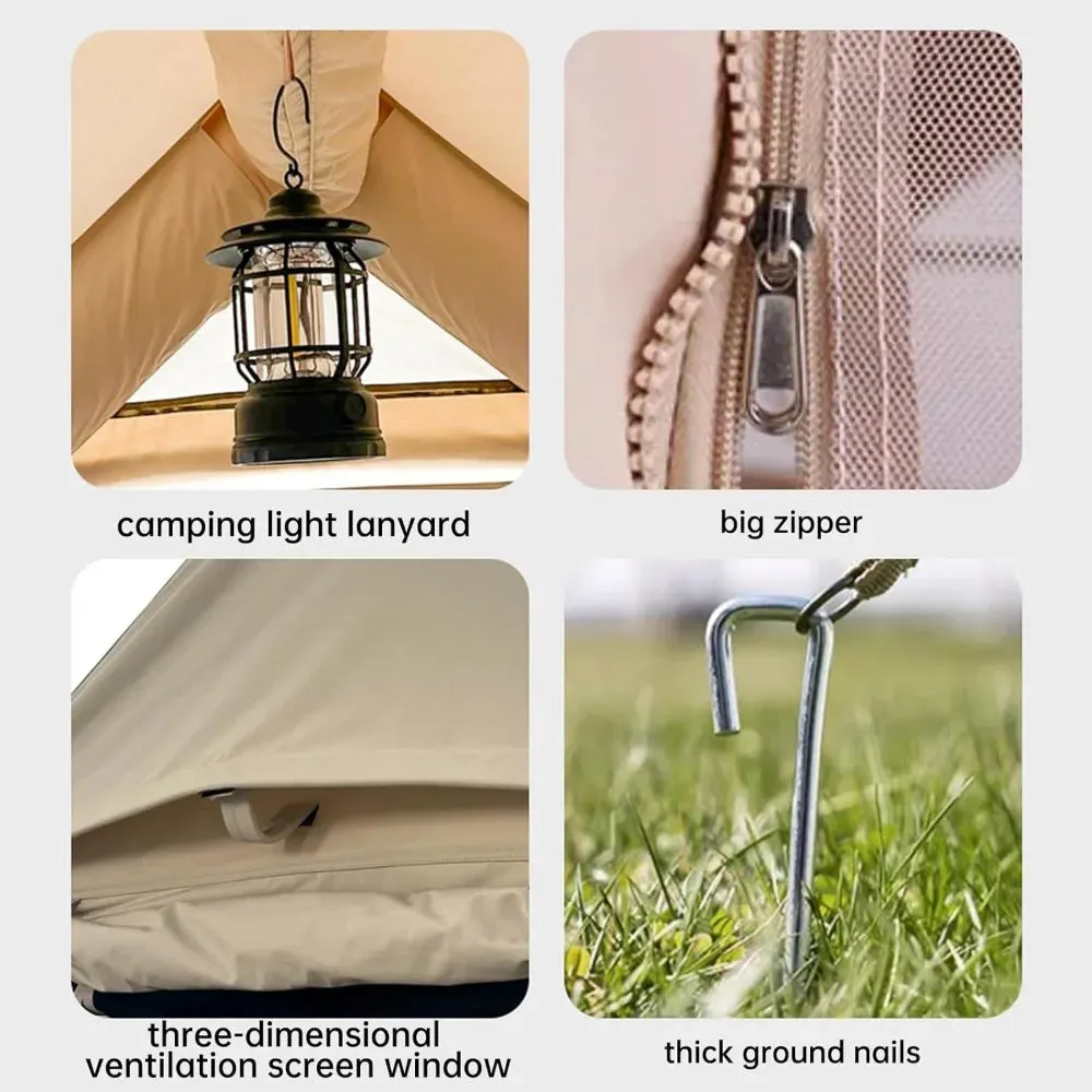 Inflatable Camping Tents with Pump - Easy Setup Waterproof and Windproof Blow-up Tent for Glamping