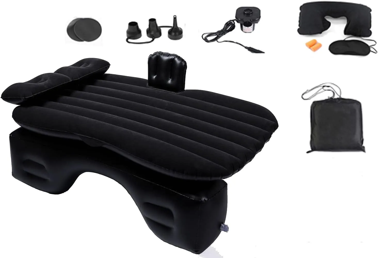 Inflatable Car Air Mattress Back Seat Bed,Portable Car Travel Sleeping Camping Air Mattress Blow Up Bed for Car Universal SUV