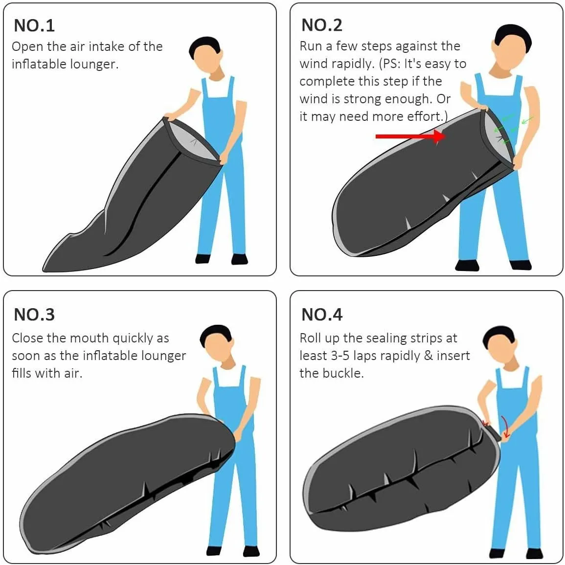 Inflatable Lounger Air Chair Sofa Bed Sleeping Bag Couch for Beach Camping Lake Garden (Green02)