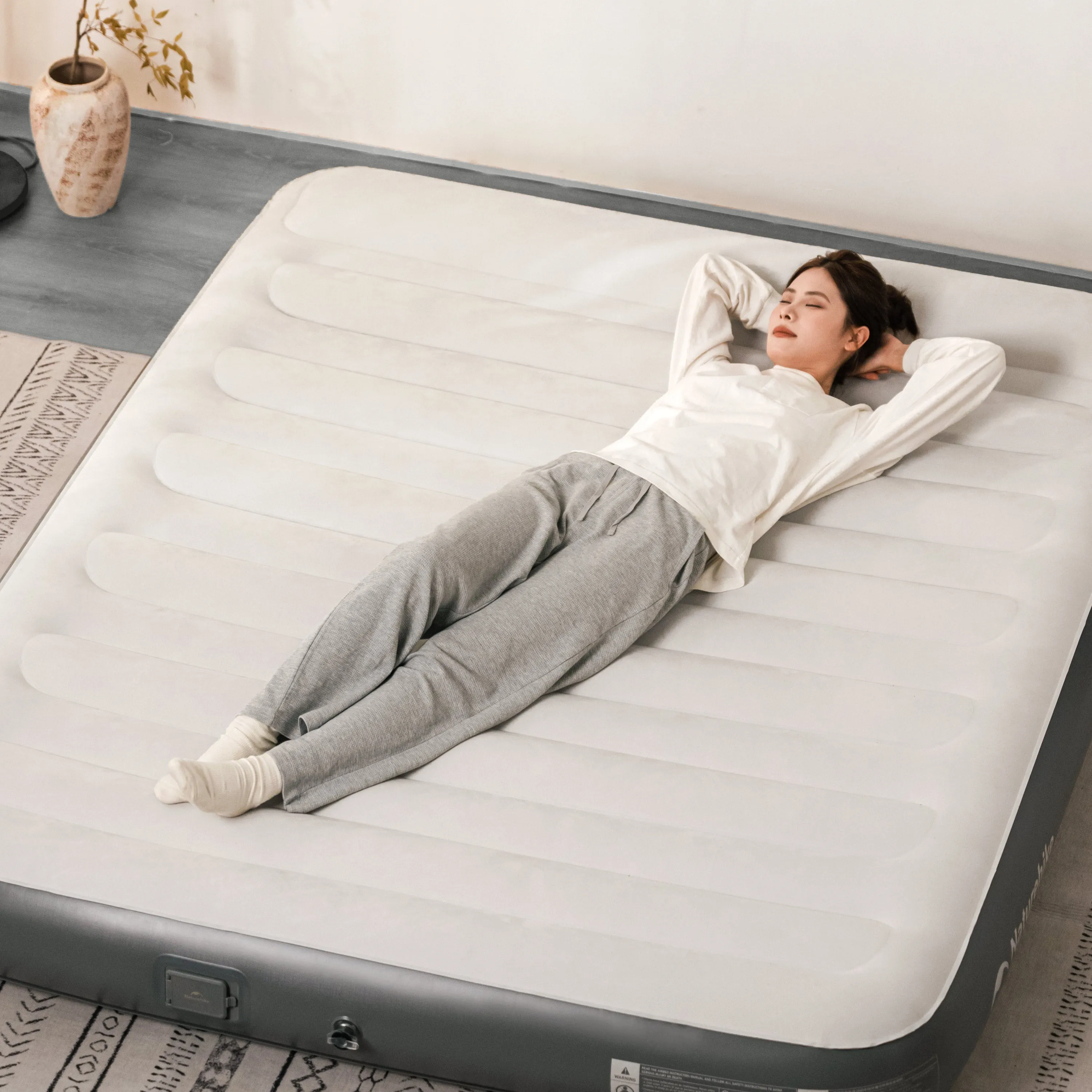 Inflatable Pillow Built-In Bargain Naturehike Student discount Bed Chenjing Grey Pump With