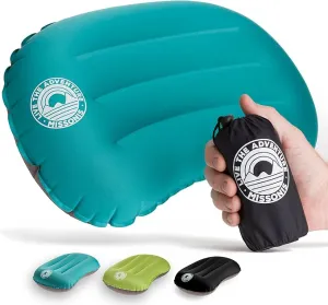 Inflatable Pillow for Camping - Lightweight, Compact, Compressible, Waterproof, Adjustable Firmness Camping Pillow, for Sleeping During Travel, Backpacking, Hiking, and Outdoor Adventure