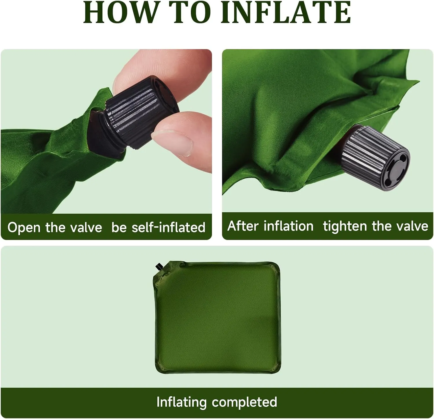 Inflatable Seat Cushion, Portable Airplane Stadium Bleacher Sitting Pad, Lightweight Self-Inflatable Moisture and Water Resistant Camping Chair Mat for Office Car Outdoor