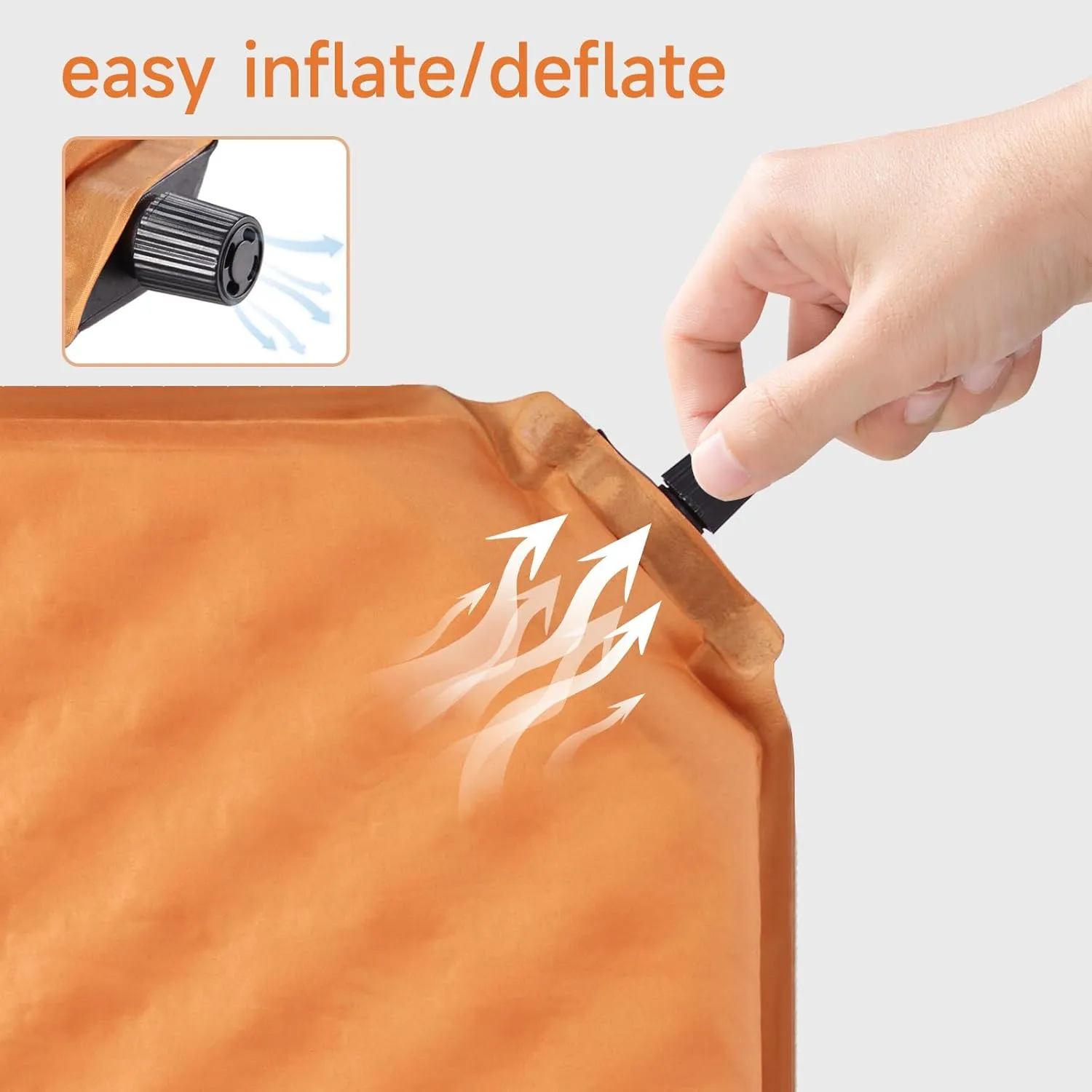 Inflatable Seat Cushion, Portable Airplane Stadium Bleacher Sitting Pad, Lightweight Self-Inflatable Moisture and Water Resistant Camping Chair Mat for Office Car Outdoor