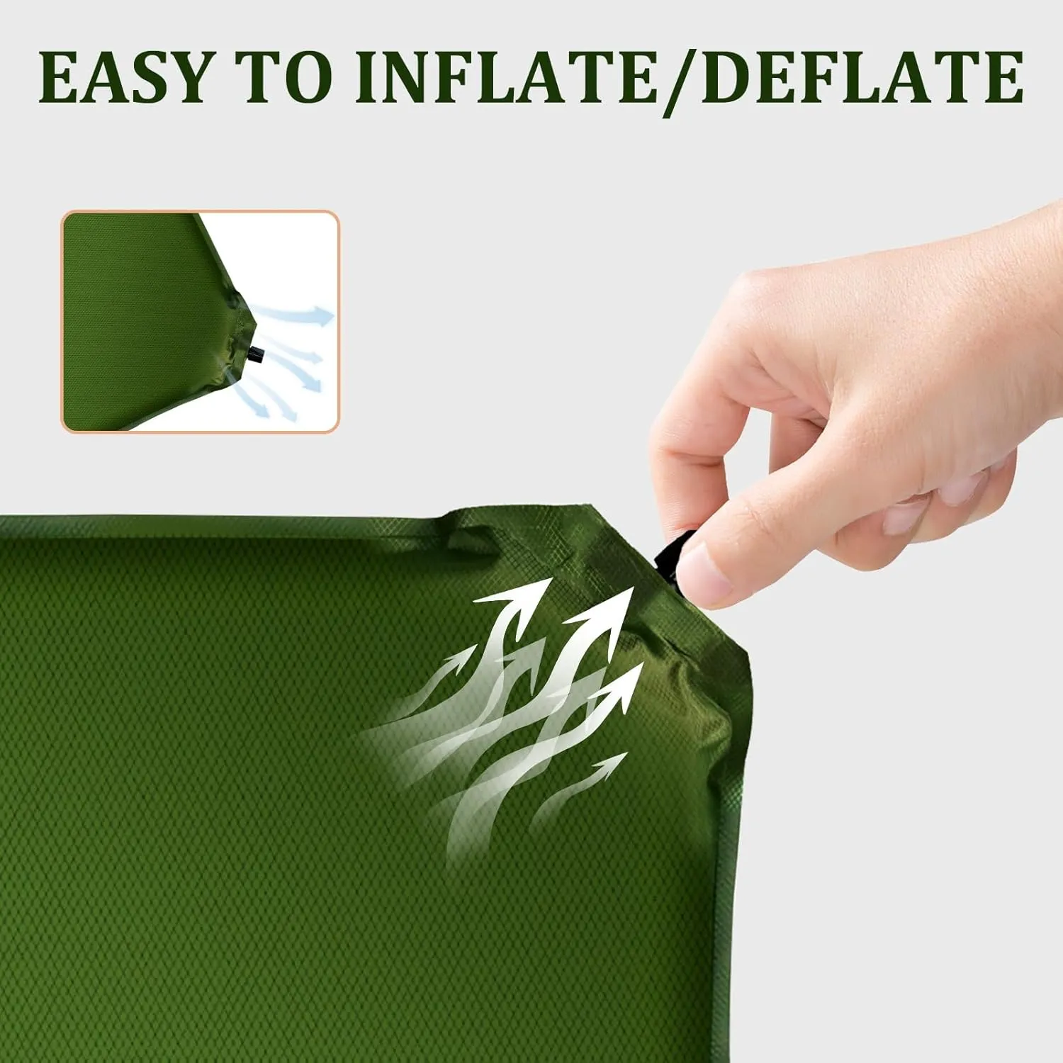 Inflatable Seat Cushion, Portable Airplane Stadium Bleacher Sitting Pad, Lightweight Self-Inflatable Moisture and Water Resistant Camping Chair Mat for Office Car Outdoor