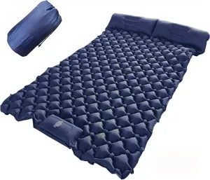 Inflatable Sleeping Mattress Inflatable Sleeping Mat Lightweight Folding Camping, Inflatable Sleeping Mat for Outdoor, with 2 Self-Inflating Pillows, Durable to Use, for Backpackin