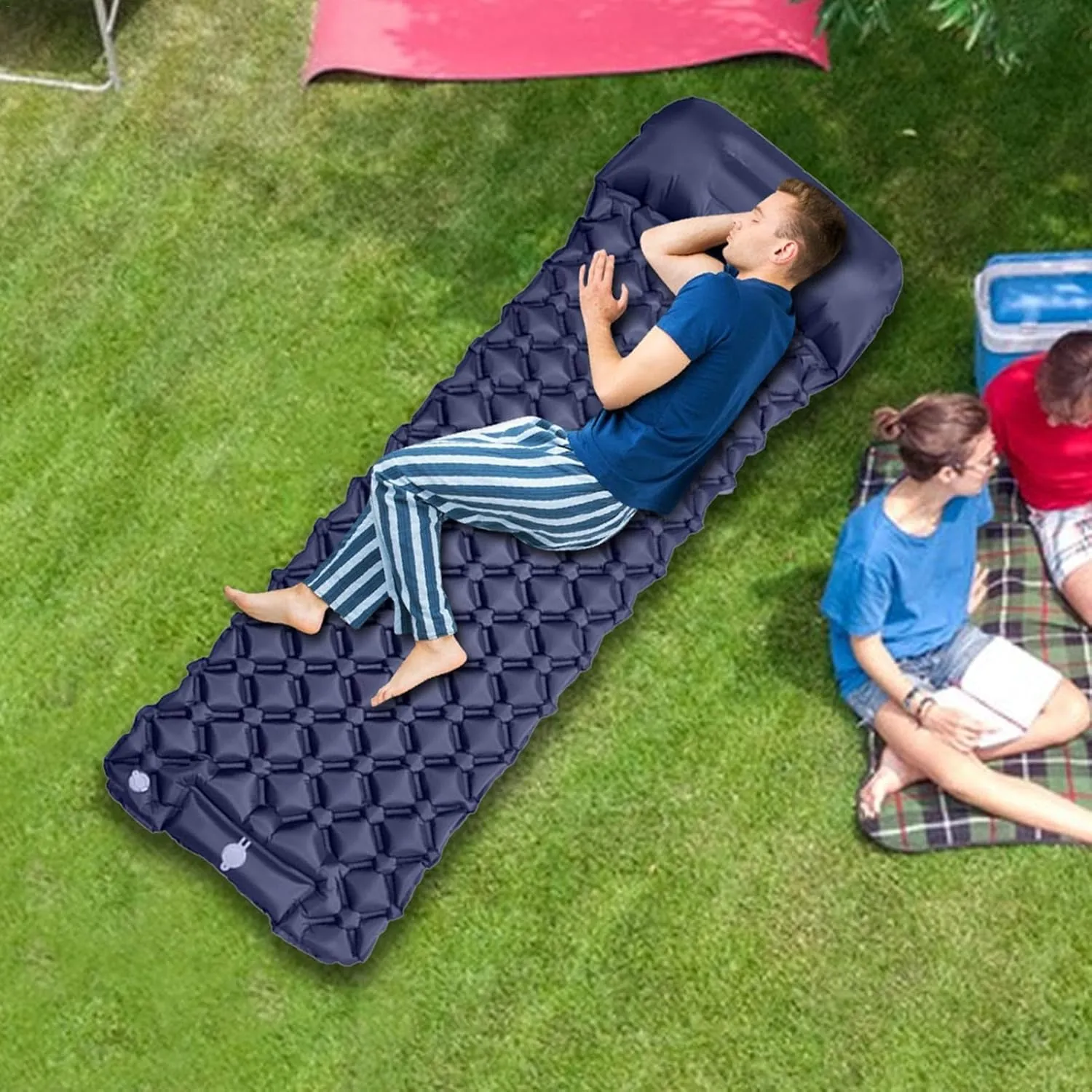 Inflatable Sleeping Pad for Camping, Blow Up Camping Air Mattress Waterproof Sleeping Pad, Camping Equipment Portable Mattress for Camping Backpacking Hiking Tent Trap Traveling