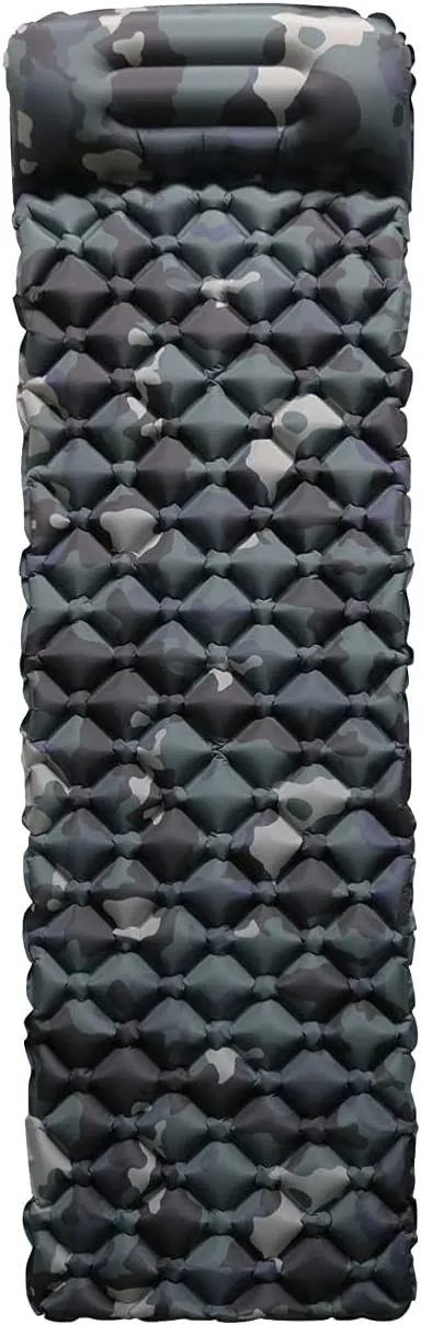 Inflatable Sleeping Pad for Camping, Hiking Mattress Inflatable Ultralight Waterproof Sleeping Pad with Inflatable Pillow for Backpacking, Hammock, Travelling, Tent,Camouflage
