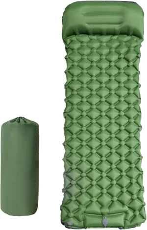 Inflatable Sleeping Pad for Camping | Waterproof Blow Up Air Mattress, Foldable Outdoor Equipment for Single Person Hiking