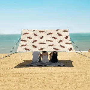 Insect Cockroach Pattern Beach Camping Tent Sun Shelter for Whole Family, Beach Shade Canopy with UPF50  UV Protection,Easy Set Up and Carry,Outdoor Shade for Trips, Fishing, Backyard Fun Picni
