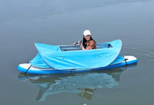 Jagahaha Stand Up Paddle Tent – Floating SUP Shade for Adults, Beach & Water Camping, Pop-Up Design with 4 Quick Release Straps, 50  UV Protection, Storage Bag