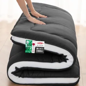 Japanese Floor Mattress, 4" Japanese Futon Mattress, Foldable & Portable Shiki Futon (shikibuton), Roll Up Thicken Sleeping Tatami Mat Sleeping Pad for Camping (Black, 39 x 80)