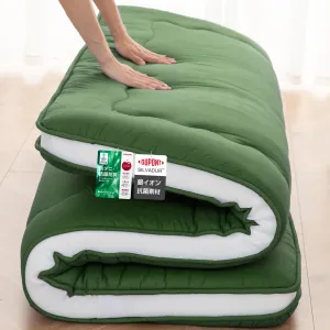 Japanese Floor Mattress, 4" Japanese Futon Mattress, Foldable & Portable Shiki Futon (shikibuton), Roll Up Thicken Sleeping Tatami Mat Sleeping Pad for Camping (Green, 39 x 80)
