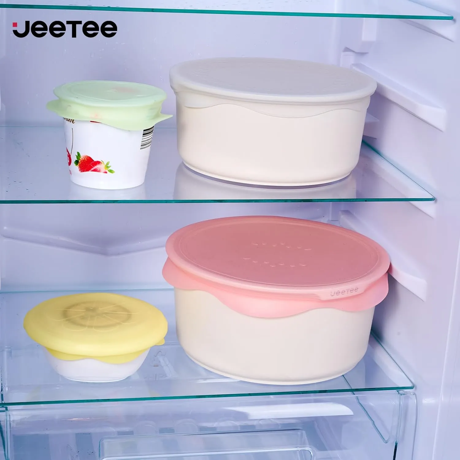 JEETEE Pots and Pans Set Non Stick 25pcs, Cookware Set with Removable Handle, Induction Kitchen Cooking Sets with Detachable Handle, RV Camping Stackable Pots Pans, Oven Safe, PFOA Free, Beige