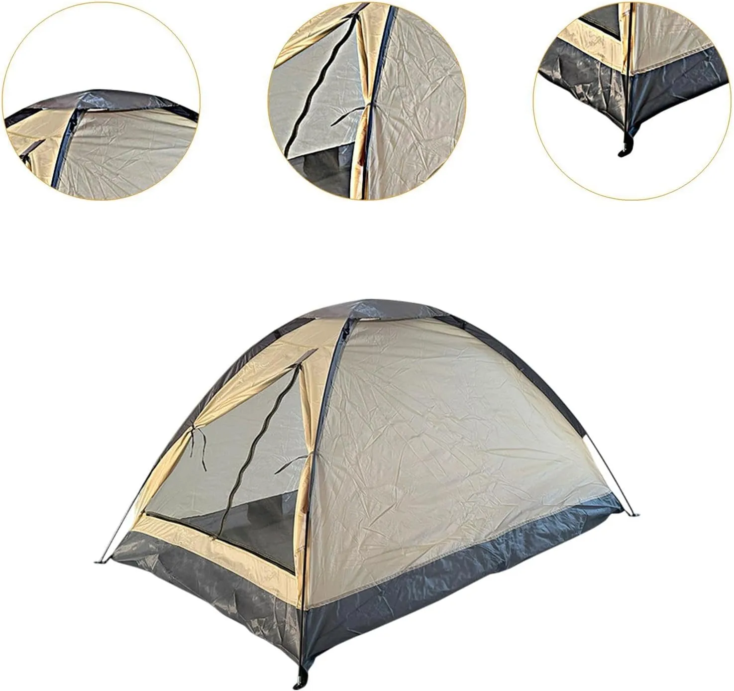 jojomis 2 Person Camping Tent, Lightweight Folding Windproof Sun Shelter for Backpacking, Easy Setup Outdoor Tent for Traveling, Hiking, Picnics, Yard, and Family Use