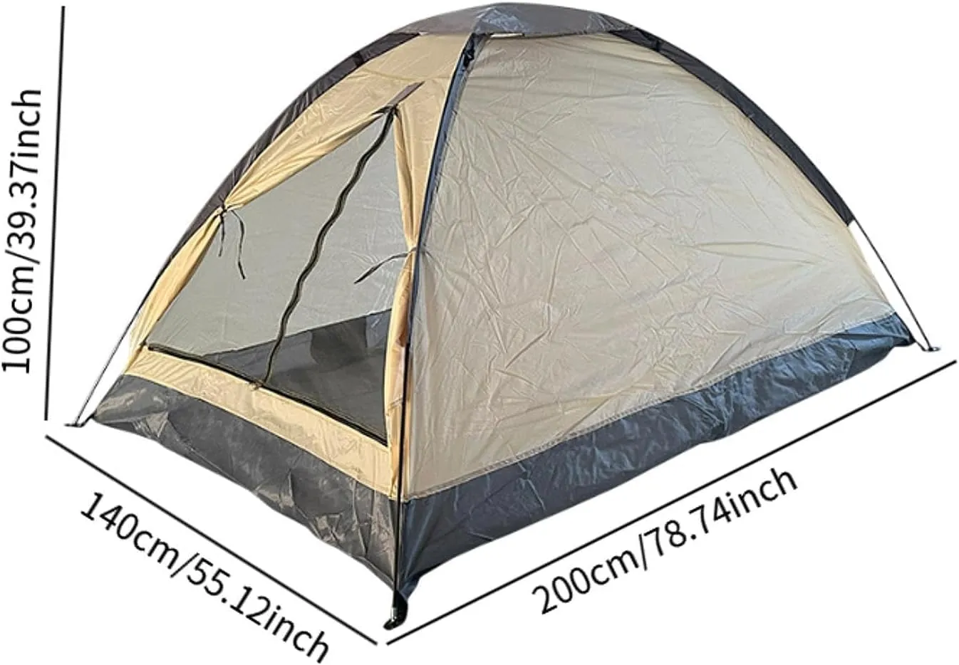 jojomis 2 Person Camping Tent, Lightweight Folding Windproof Sun Shelter for Backpacking, Easy Setup Outdoor Tent for Traveling, Hiking, Picnics, Yard, and Family Use