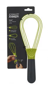 Joseph Joseph Twist Whisk Grey/Green - Silicone-coated steel wires